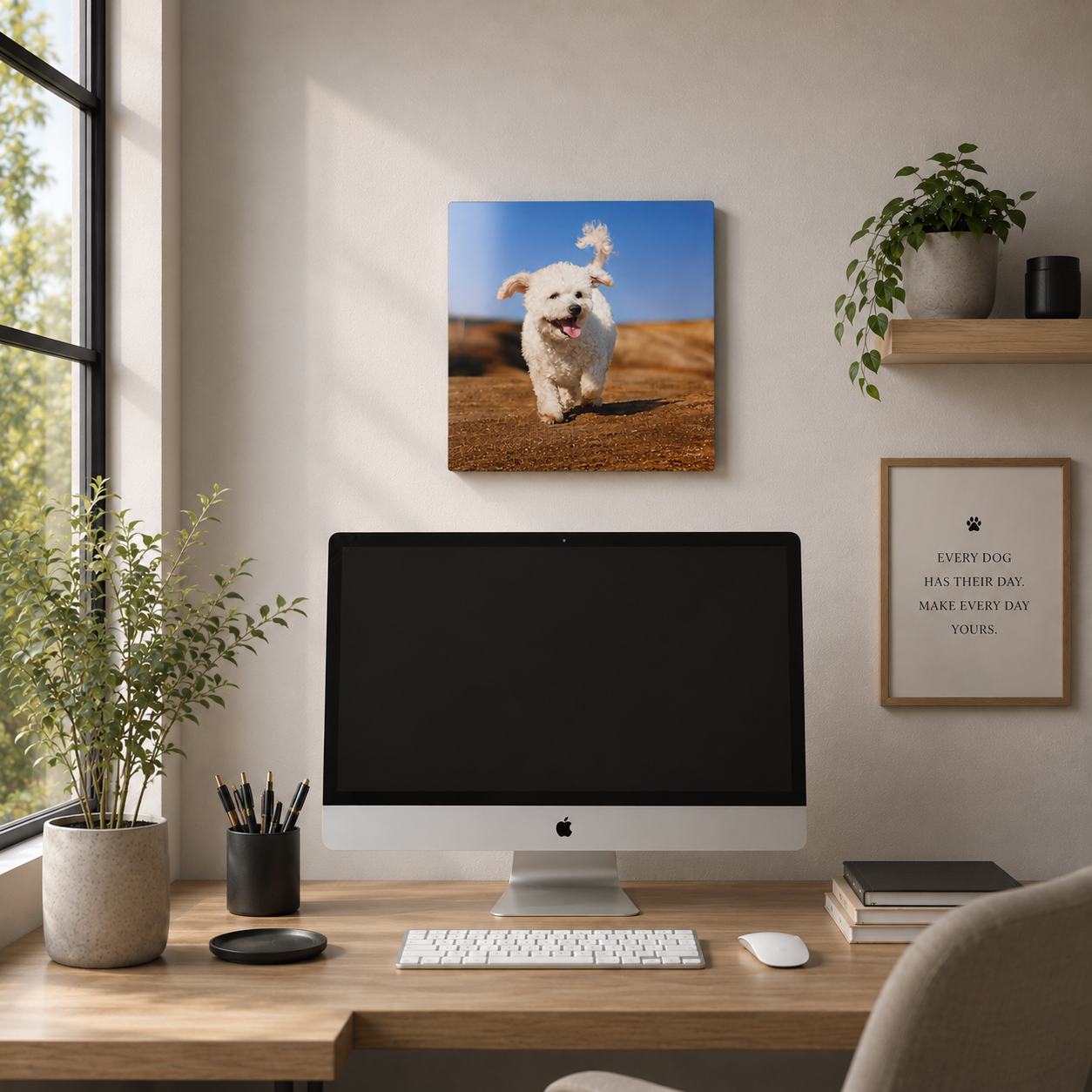 Hero Chrome panel mounted on wall — Top Dog Photography